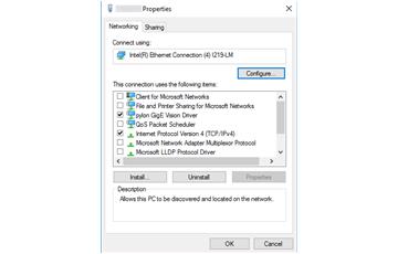 如何在網(wǎng)絡(luò)中配置GIGE千兆網(wǎng)口工業(yè)相機(jī)（三）使用過濾型驅(qū)動(dòng)程序配置網(wǎng)絡(luò)適配器之一